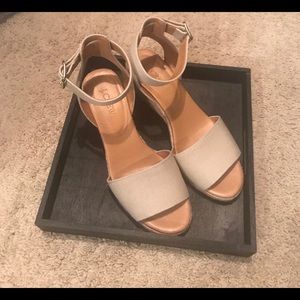 J Crew strappy canvas espadrille wedges